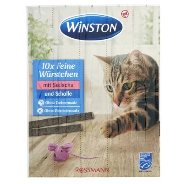 اسنک تشویقی گربه وینستون مدل ماهی قزل‌آلا وزن 35 گرم