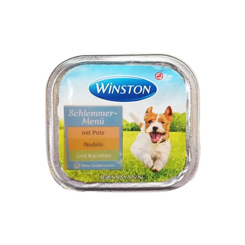 qualityq_90-25677 کنسرو غذای سگ وینستون مدل مرغ و نودل وزن 300 گرم - تصویر 1