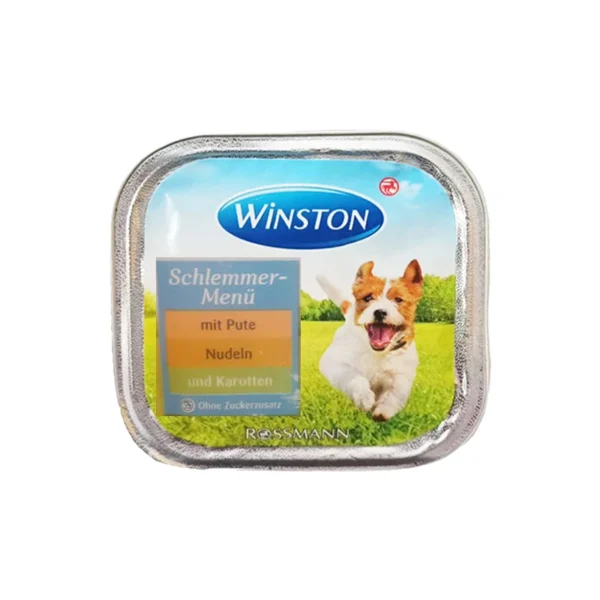 کنسرو غذای سگ وینستون مدل مرغ و نودل وزن 300 گرم