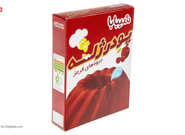 پودر ژله میوه های قرمز شیبابا مقدار 100 گرم