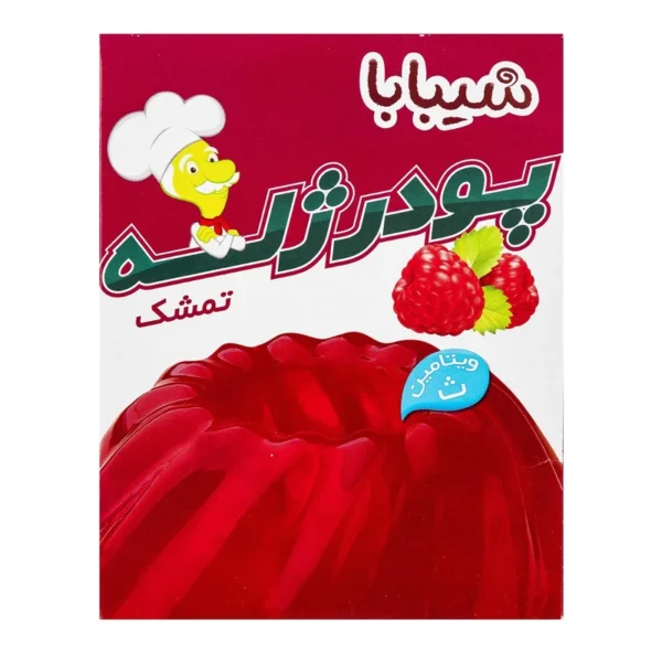 پودر ژله تمشک شیبابا مقدار 100 گرم