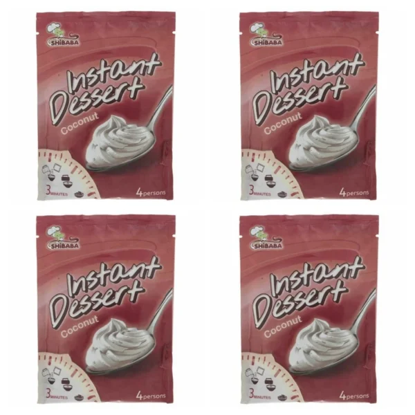 پودر دسر فوری نارگیل شیبابا - 110 گرم بسته 4 عددی