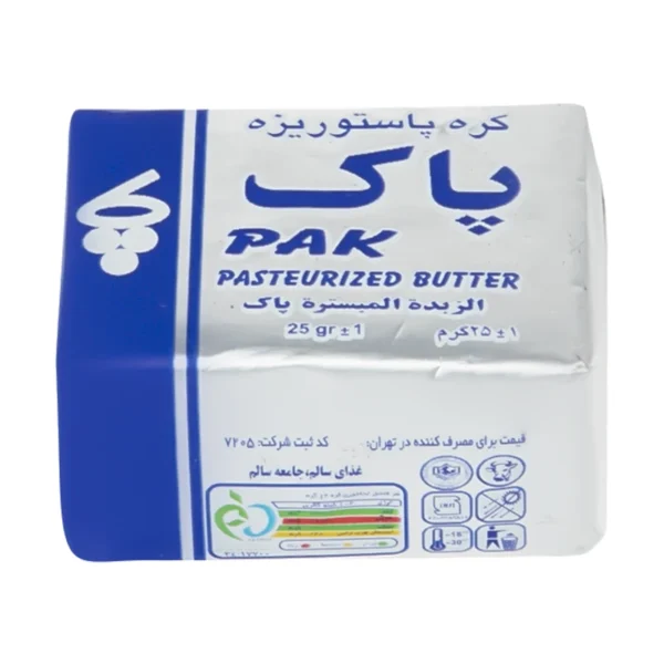 کره پاستوریزه پاک - 25 گرم