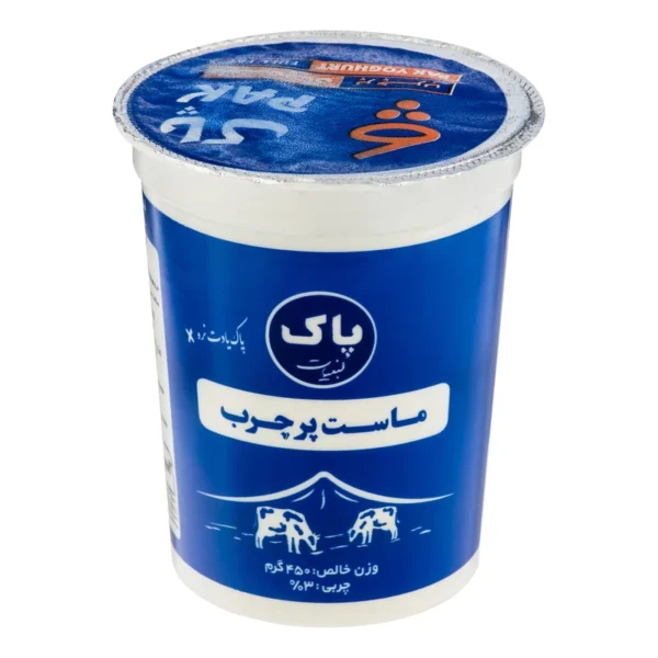 ماست پر چرب مخصوص پاک مقدار450 گرم