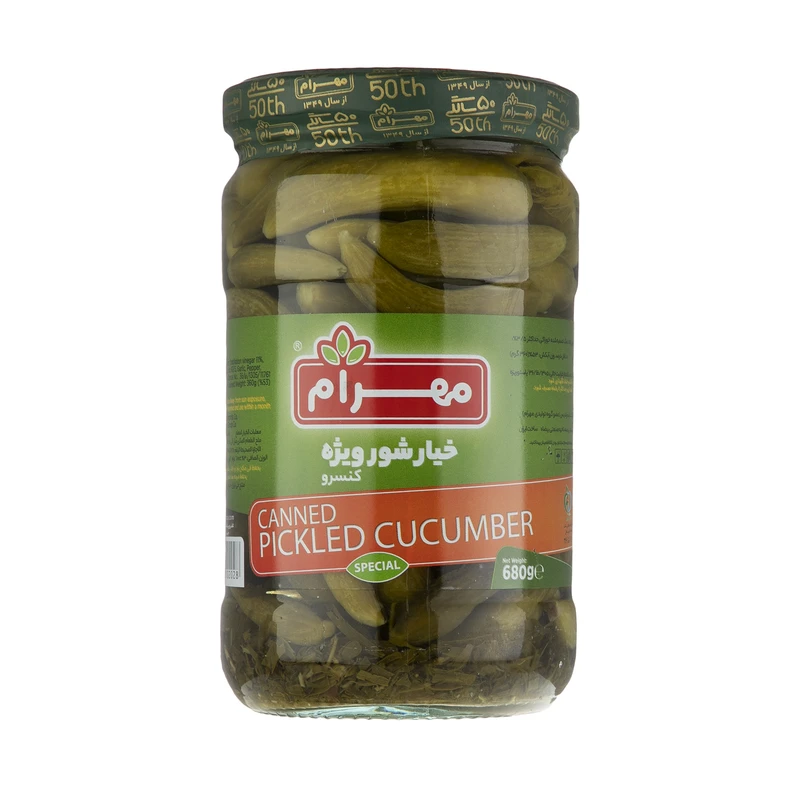 qualityq_90-2728 کنسرو خیارشور ویژه مهرام - 680 گرم - تصویر 1