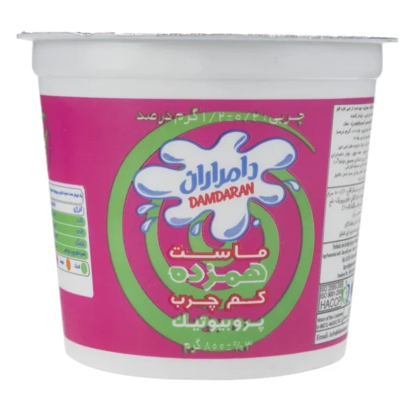 ماست همزده کم چرب پروبیوتیک دامداران مقدار 800 گرم