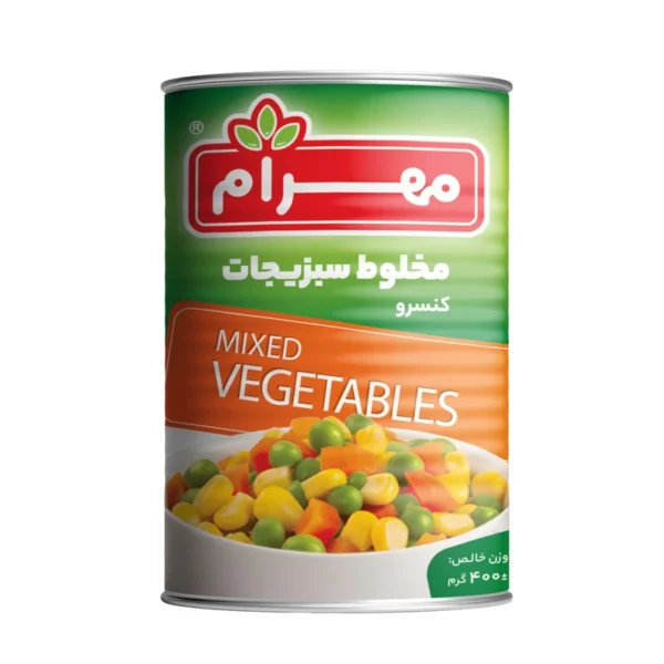 کنسرو مخلوط سبزیجات مهرام - 400 گرم