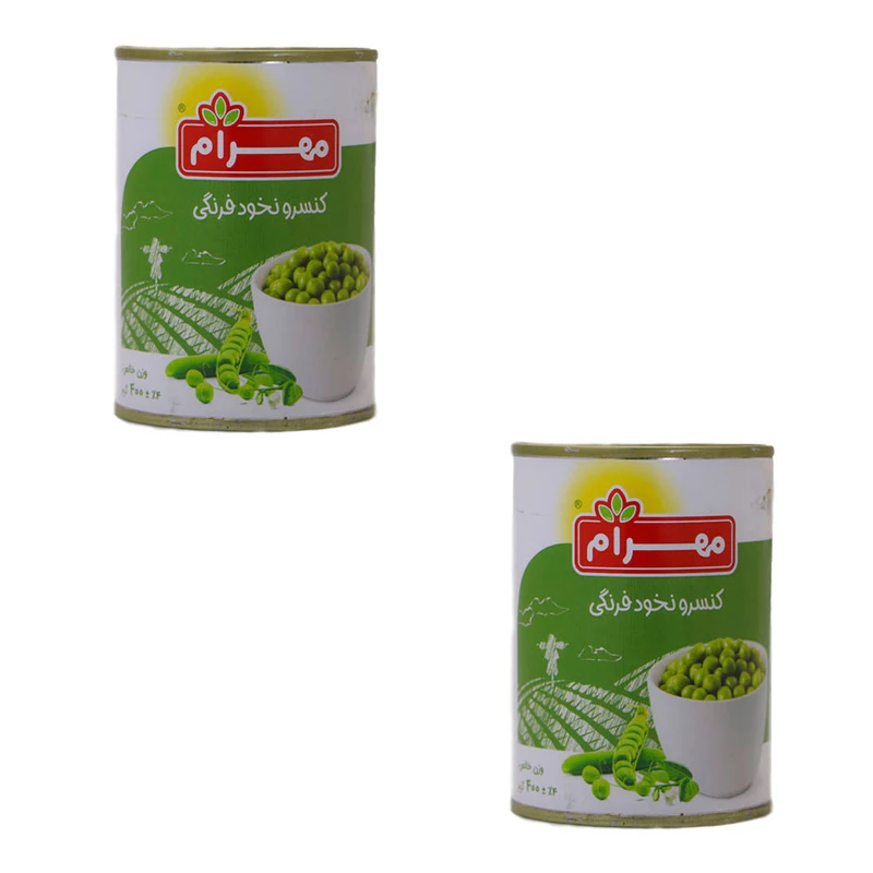 qualityq_90-2909 کنسرو نخودفرنگی مهرام - 400 گرم بسته 2 عددی - تصویر 1
