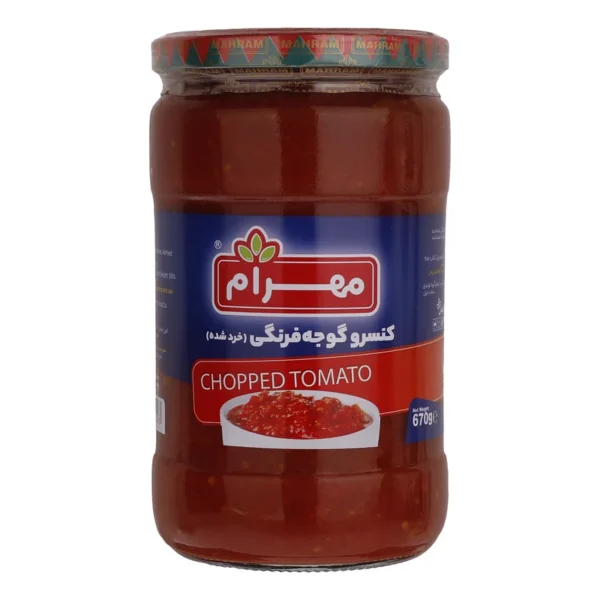 کنسرو گوجه فرنگی خرد شده مهرام - 670 گرم