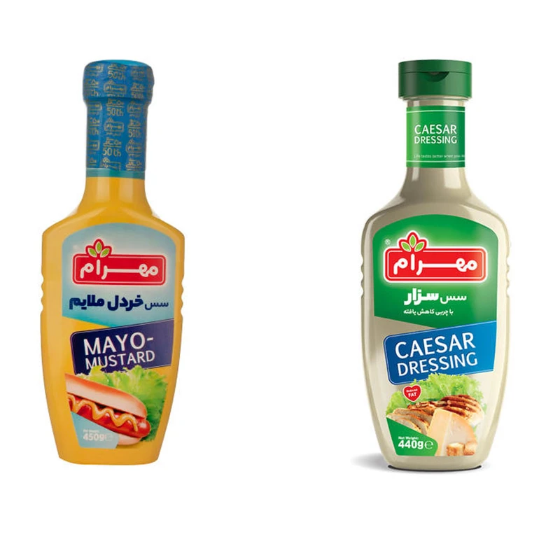 qualityq_90-3039 سس سزار و خردل ملایم مهرام - 300 گرم بسته 2 عددی - تصویر 1