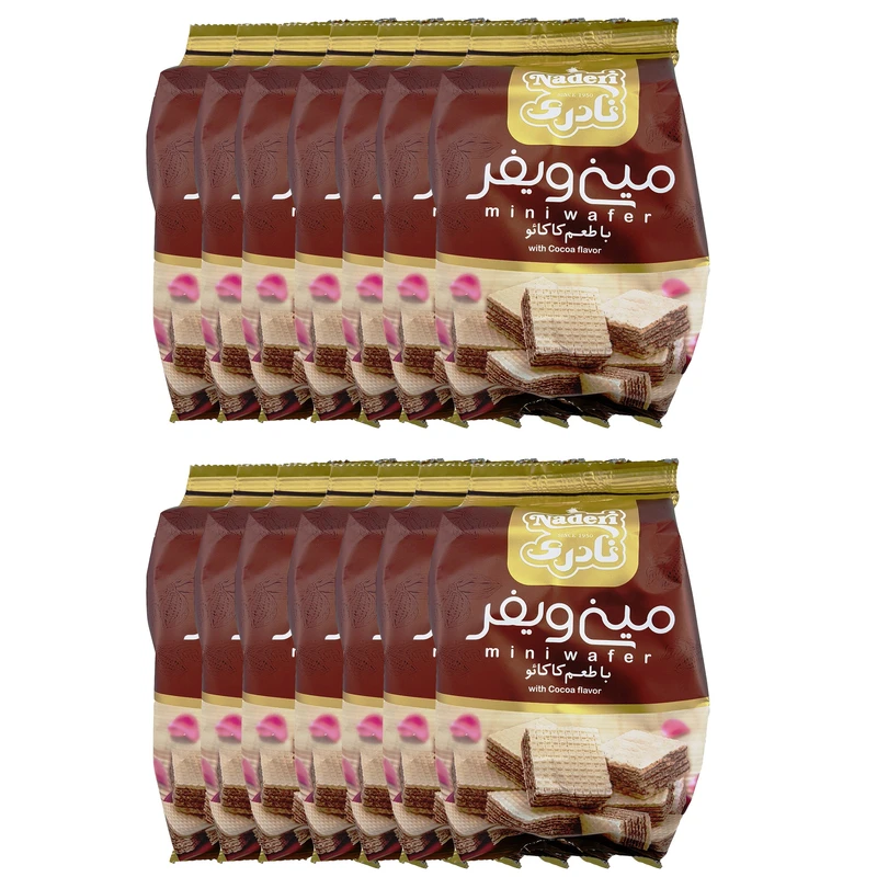 qualityq_90-31332-1 ویفر لقمه ای کاکائویی نادری مقدار 80 گرم بسته 14 عددی - تصویر 1
