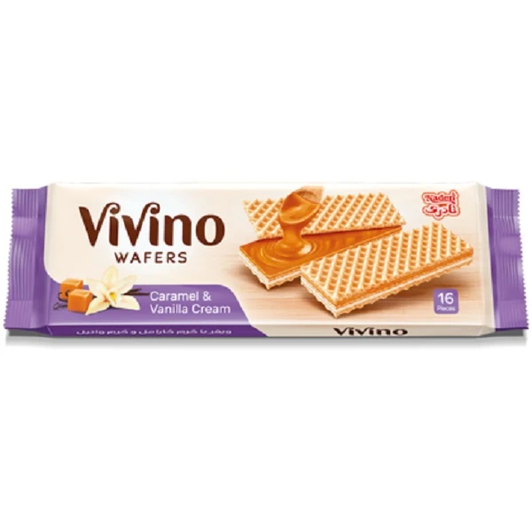 qualityq_90-31498 ویفر وی وی نوبا کرم کارامل وانیل نادری - 15 گرم بسته 24 عددی - تصویر 1