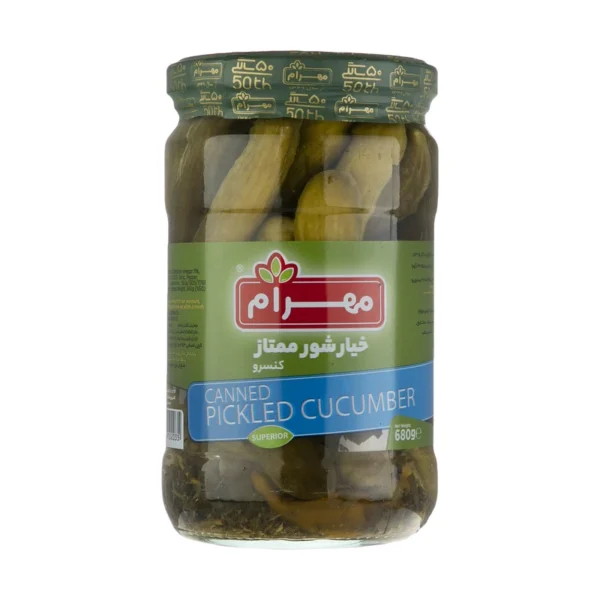 کنسرو خیارشور ممتاز مهرام - 680 گرم