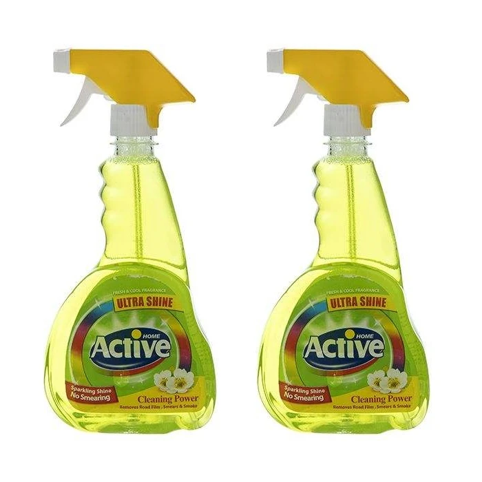 qualityq_90-32184 اسپری شیشه پاک کن اکتیو مدل گل حجم 500 میلی لیتر بسته 2 عددی - تصویر 1