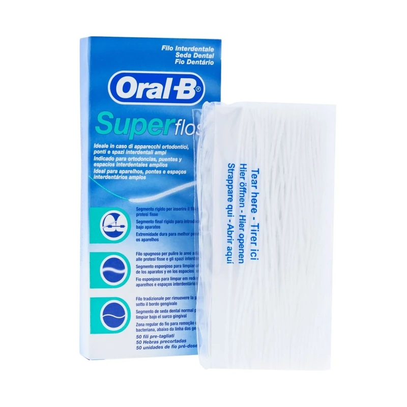 qualityq_90-32977 نخ دندان اورال-بی مدل super floss - تصویر 1