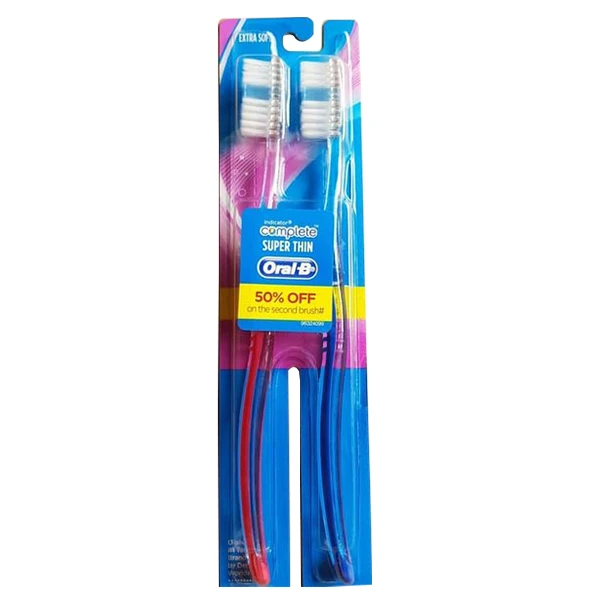qualityq_90-33234 مسواک اورال-بی سری COMPLETE مدل SUPER THIN با برس خیلی نرم بسته 2 عددی - تصویر 1