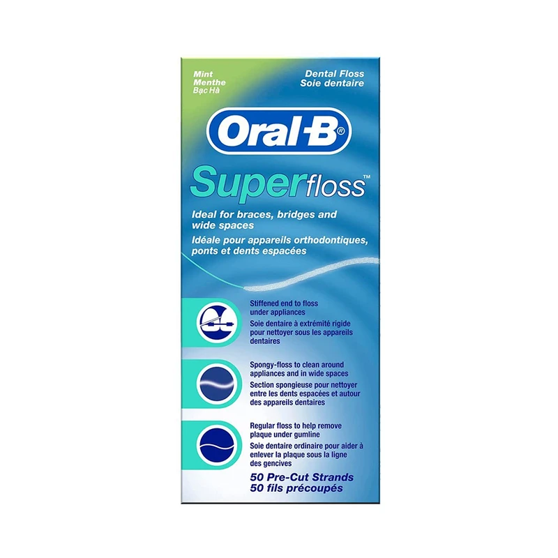 qualityq_90-33240 نخ دندان اورال-بی مدل مدل Super floss Mint - تصویر 1