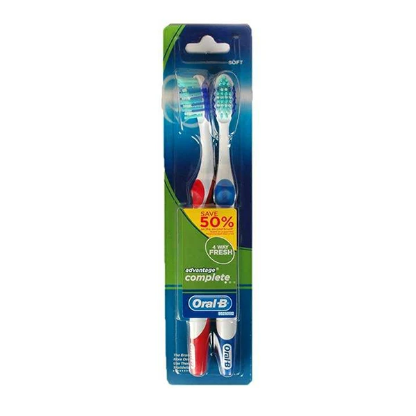 qualityq_90-33314 مسواک اورال-بی مدل Compete با برس نرم بسته 2 عددی - تصویر 1