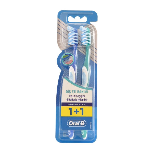 qualityq_90-33424-1 مسواک اورال-بی مدل Dis Eti Bakimi با برس متوسط بسته 2 عددی - تصویر 1