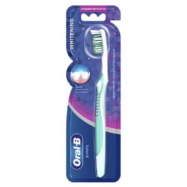 qualityq_90-33439 مسواک اورال-بی مدل 3D WHITE Whitening با برس متوسط - تصویر 1