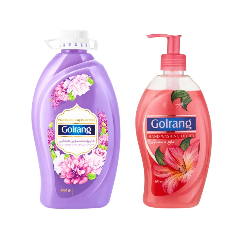 qualityq_90-33992 مایع دستشویی گلرنگ مدل کد a55 وزن 500 گرم به همراه مایع دستشویی صدفی گلرنگ مدل D4 وزن 2 کیلوگرم - تصویر 1