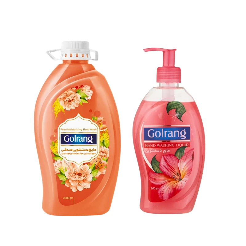 qualityq_90-33994 مایع دستشویی صدفی گلرنگ مدل Oregon وزن 2 کیلوگرم به همراه مایع دستشویی گلرنگ مدل گل وزن 500 گرم - تصویر 1