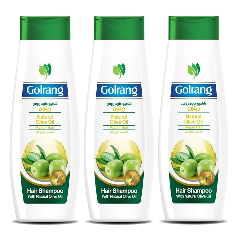 qualityq_90-34020 شامپو مو گلرنگ مدل روغن زیتون حجم 400 میلی لیتر بسته 3 عددی - تصویر 1