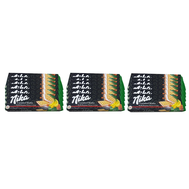 qualityq_90-34361 ویفر کاراملی با کرم طعم موز ویتانا - 133 گرم بسته 18 عددی - تصویر 1