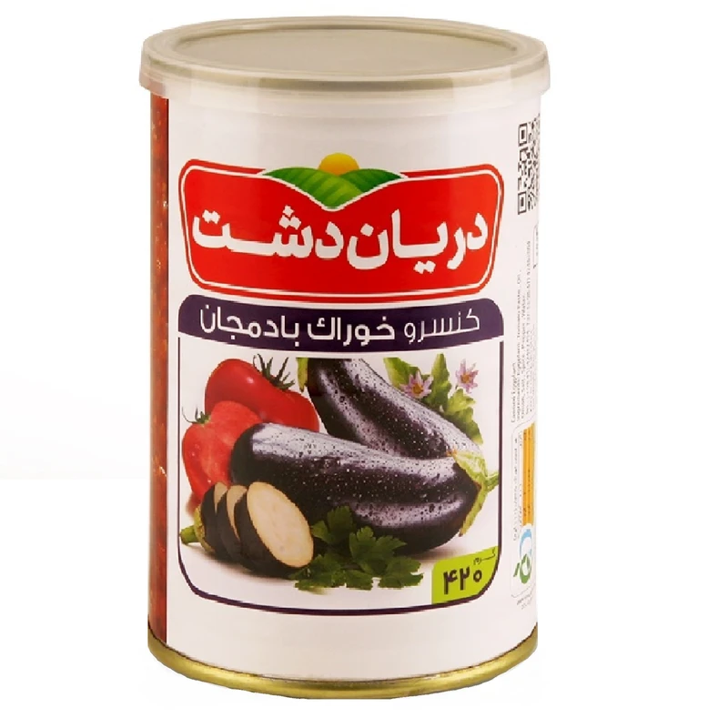 qualityq_90-34663 کنسرو خوراک بادمجان دریان دشت - 420 گرم - تصویر 1