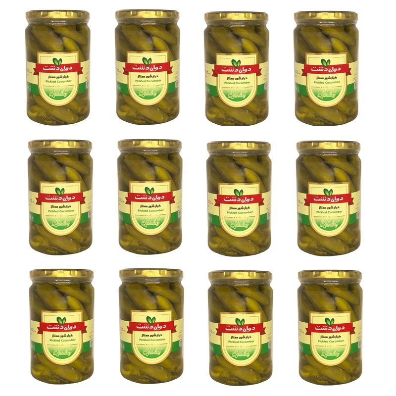 qualityq_90-34771 خیار شور ممتاز دریان دشت - 700 گرمی بسته 12 عددی - تصویر 1