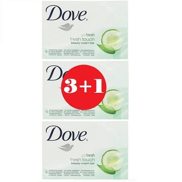 qualityq_90-35297 صابون زیبایی داو مدل Fresh Touch بسته 4 عددی - تصویر 1
