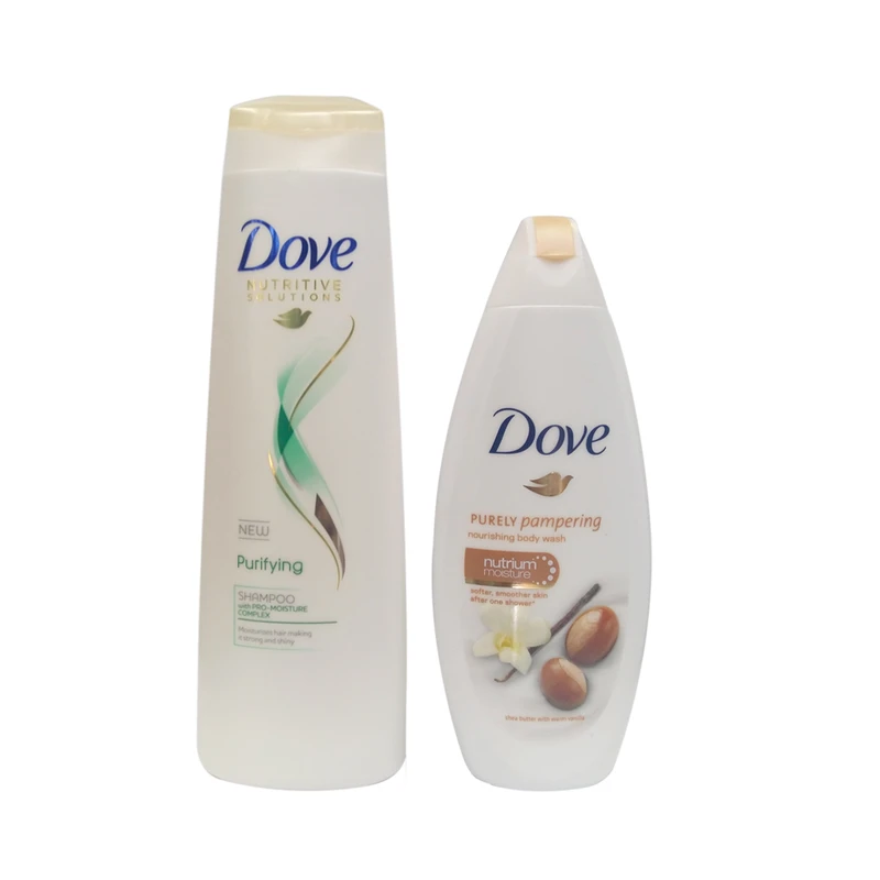 qualityq_90-35330 شامپو موی داو مدل Purifying حجم 400 میلی لیتر به همراه شامپو بدن داو مدل purely حجم 250 میلی لیتر - تصویر 1