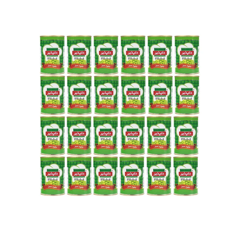 qualityq_90-36084 کنسرو نخود سبز دلپذیر - 420 گرم بسته 24 عددی - تصویر 1