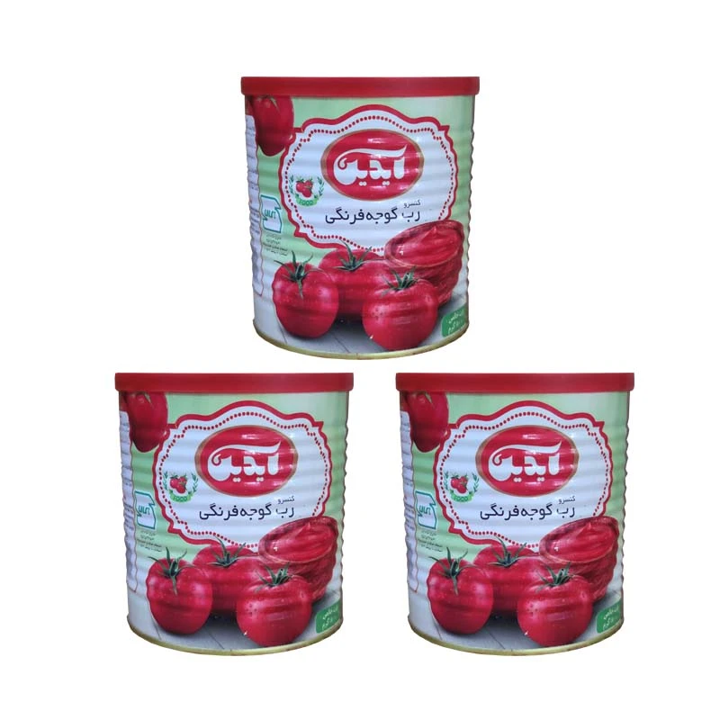 qualityq_90-36742 کنسرو رب گوجه فرنگی آیدین - 800 گرم بسته 3 عددی - تصویر 1