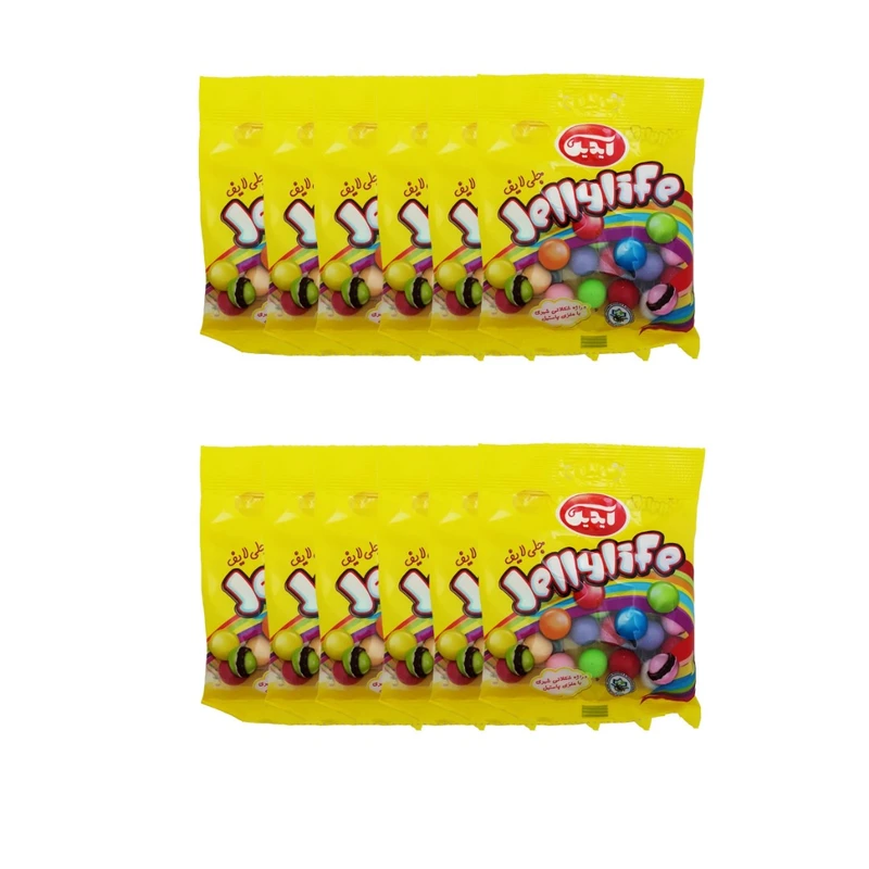 qualityq_90-36764 دراژه شکلاتی شیری با مغزی پاستیل آیدین - 90 گرم بسته 12 عددی - تصویر 1