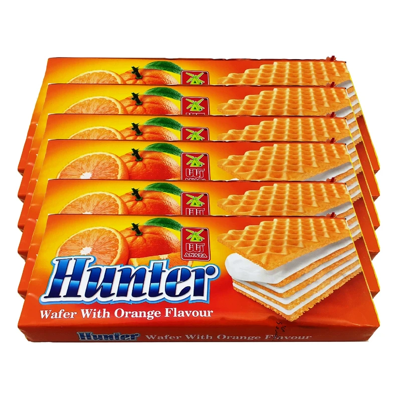 qualityq_90-37601 ویفر کرمدار با طعم پرتقال آناتا - 100 گرم بسته 6 عددی - تصویر 1