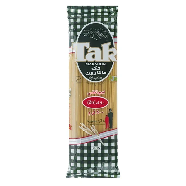 اسپاگتی حاوی روی تک ماکارون مقدار 500 گرم