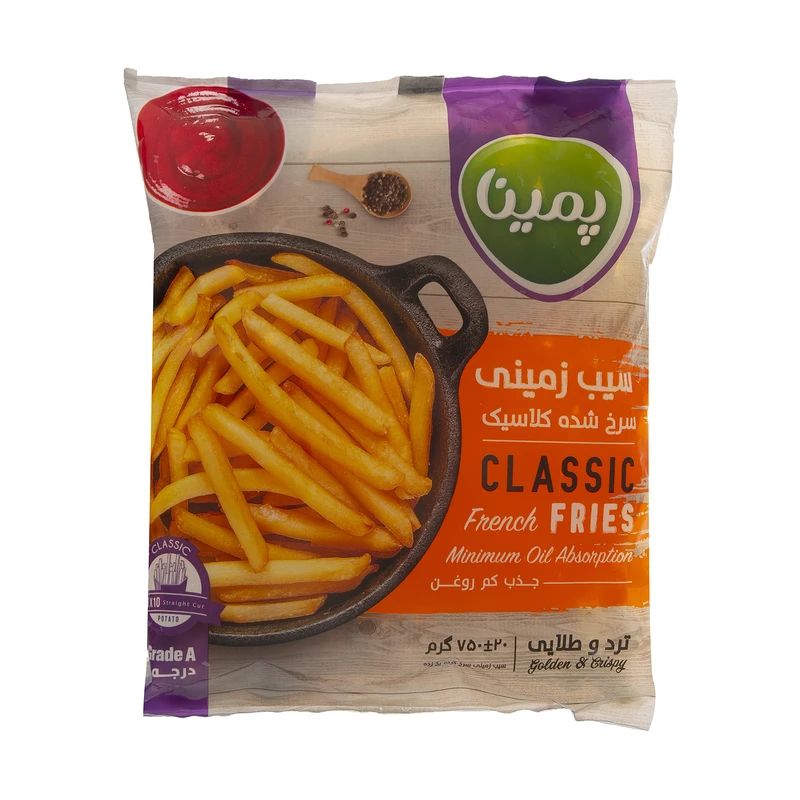 qualityq_90-37679 سیب زمینی سرخ کرده یخ زده پمینا مقدار 750 گرم - تصویر 1