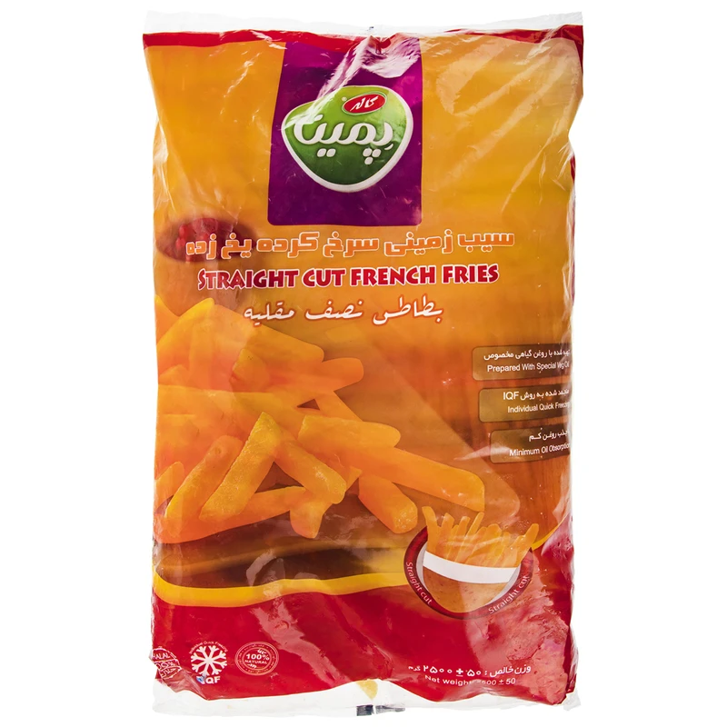 qualityq_90-38008 سیب زمینی سرخ کرده یخ زده پمینا مقدار 2500 گرم - تصویر 1