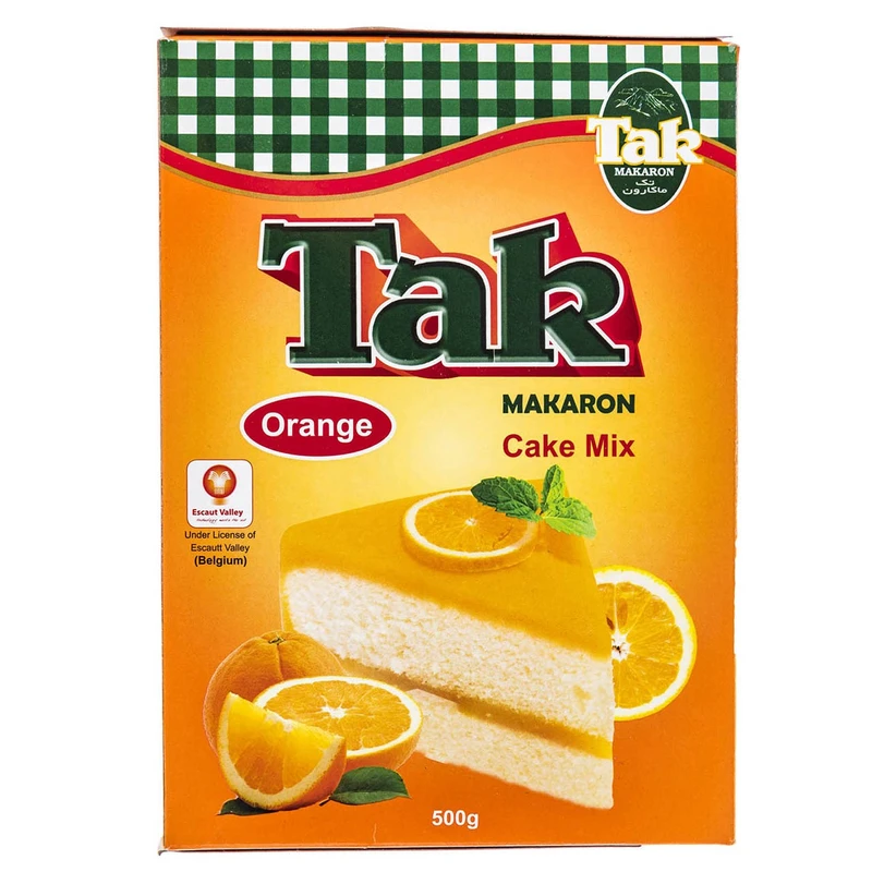 qualityq_90-3830 پودر کیک پرتقال تک ماکارون مقدار 500 گرم - تصویر 1