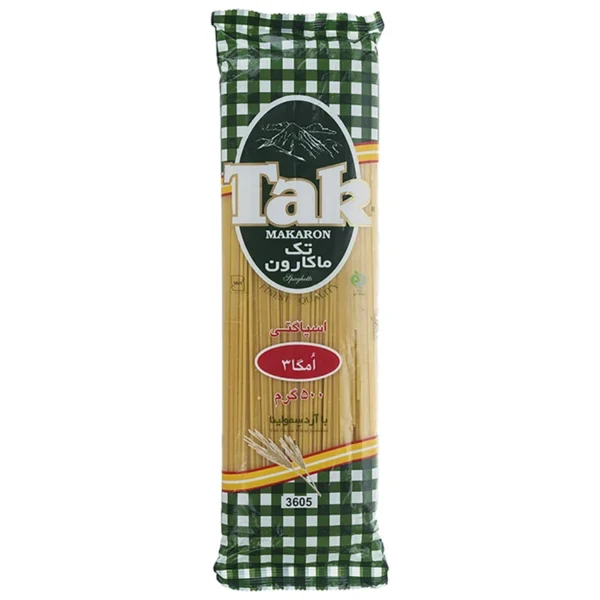 اسپاگتی حاوی امگا 3 تک ماکارون مقدار 500 گرمی