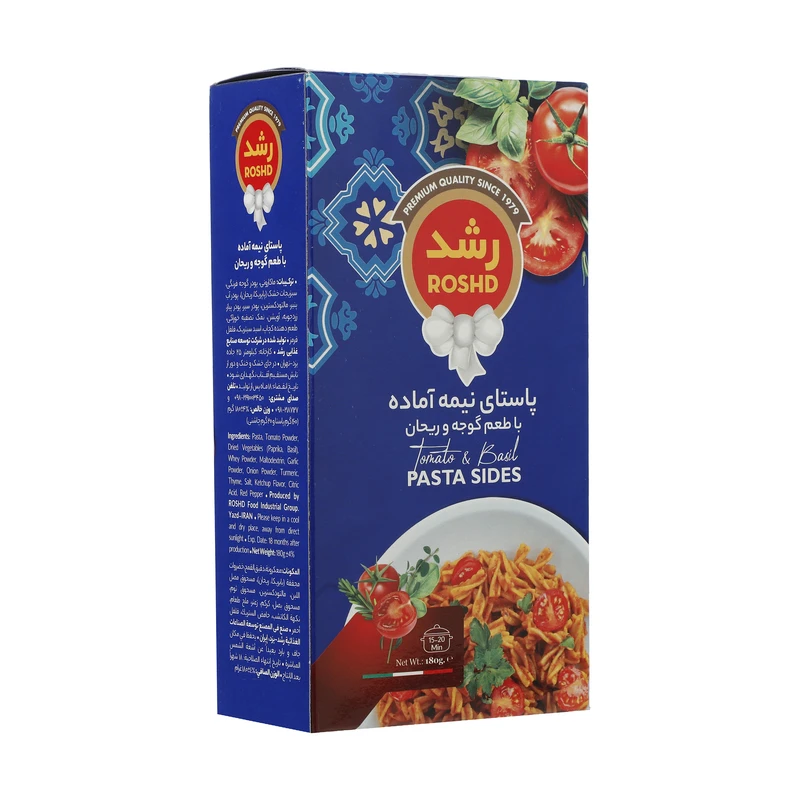 qualityq_90-40242 پاستا نیمه آماده با طعم گوجه و ریحان رشد - 180 گرم - تصویر 1