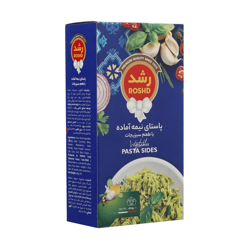 qualityq_90-40305 پاستا نیمه آماده با طعم سبزیجات رشد - 180 گرم - تصویر 1