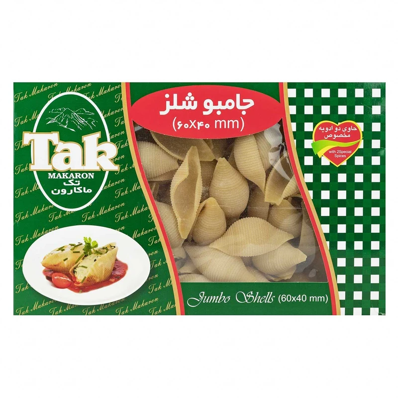 qualityq_90-4047 جامبو شلز 60x40 میلی متری تک ماکارون مقدار 500 گرمی - تصویر 1