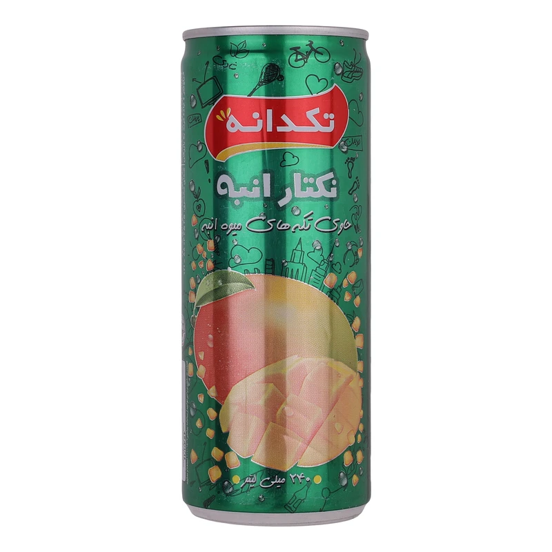 qualityq_90-40903 نوشیدنی انبه با تکههای میوه تکدانه - 240 میلیلیتر - تصویر 1