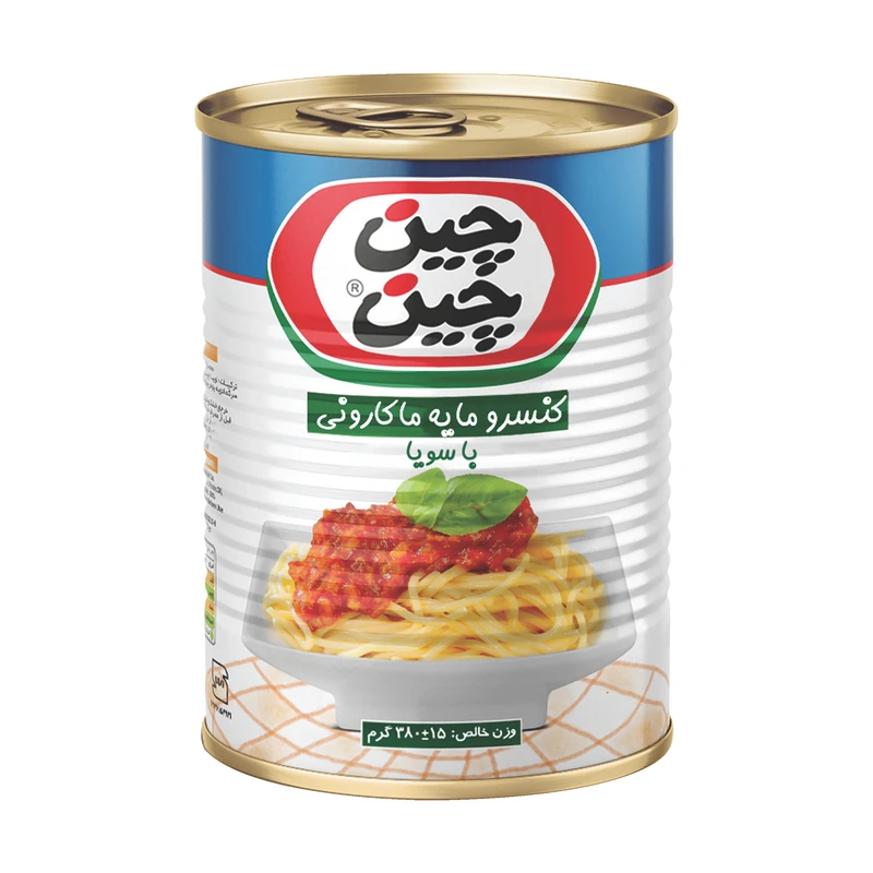 qualityq_90-41283 کنسرو مایه ماکارونی با سویا چین چین - 380 گرم - تصویر 1