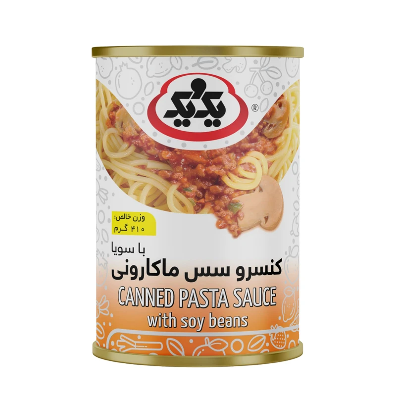 qualityq_90-41431 کنسرو سس مایه ماکارونی با سویا یک و یک - 410 گرم - تصویر 1
