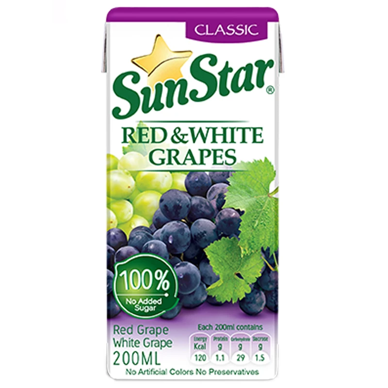 qualityq_90-42310 آبمیوه انگور قرمز و سفید سان استار حجم 0.2 لیتر - تصویر 1