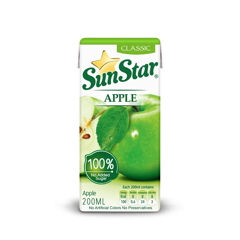 qualityq_90-42341 آبمیوه سیب سان استار حجم 0.2 لیتر - تصویر 1