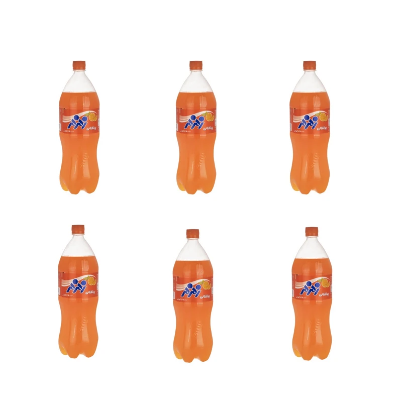 qualityq_90-42902 نوشابه پرتقال گاز دار زمزم - 1.5 لیتر بسته 6 عددی - تصویر 1